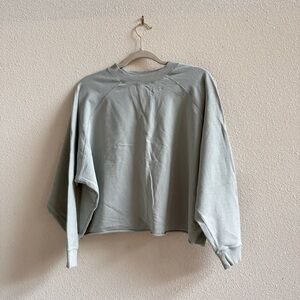 Vuori Light Green Cropped Sweatshirt, Size Small